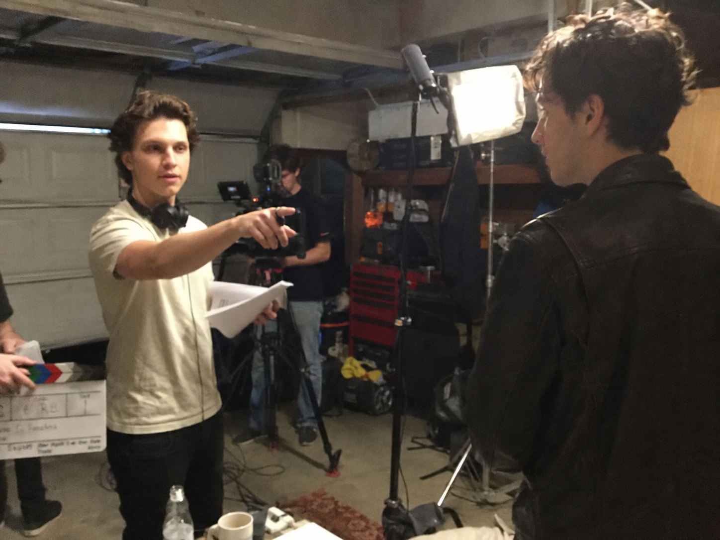 Matthew Par directing on a film set